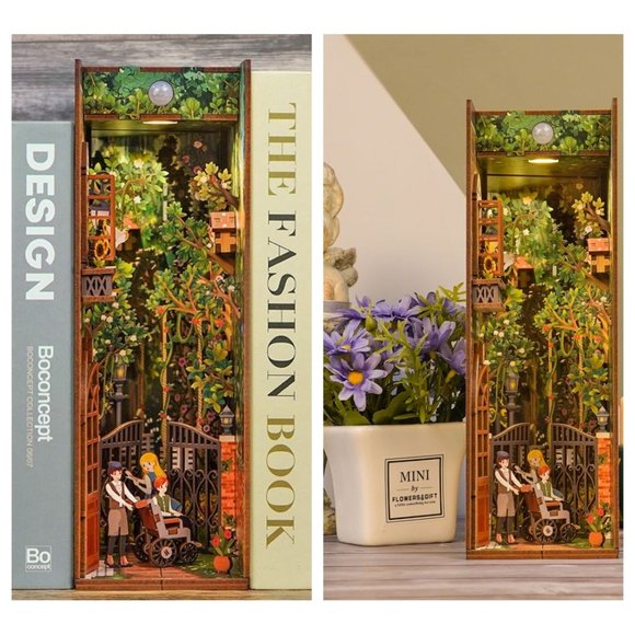 DIY 3D Book Nook Kit Secret Garden 80pcs - Picture 4 of 5